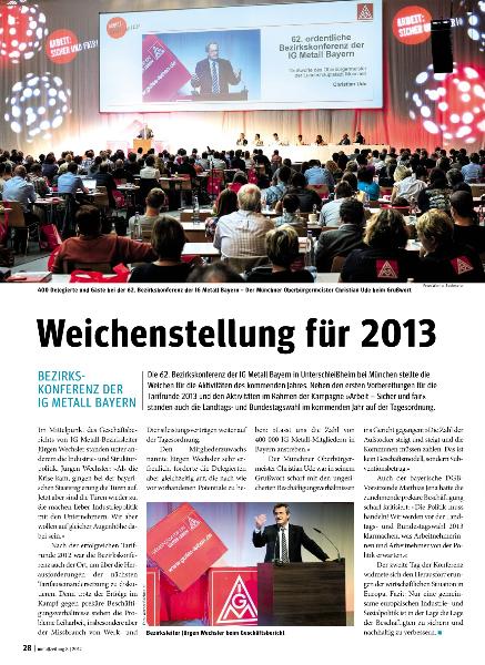 metallzeitung - Regionalseiten Bayern August 2012
