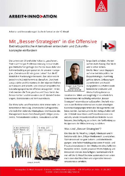 Arbeit und Innovation 03 / 2009: Mit Besser-Strategien in die Offensive