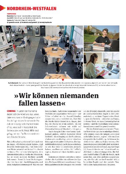 metallzeitung - Regionalseiten Nordrhein-Westfalen Mai 2020