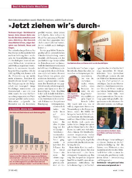 metall-Regionalseiten Nordrhein-Westfalen Dezember 2005
