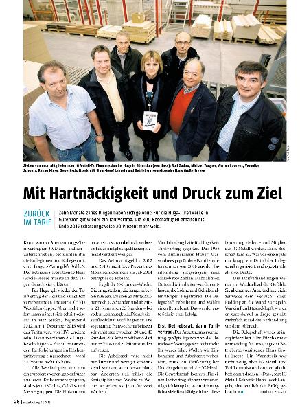 metallzeitung - Regionalseiten Nordrhein-Westfalen Mai 2012