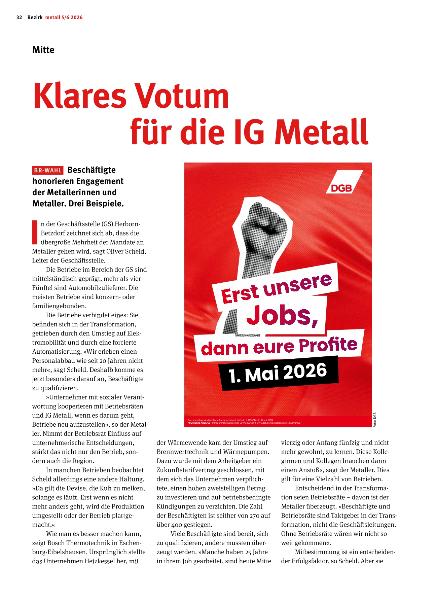 metall - Regionalseiten Mitte Mai/Juni 2026