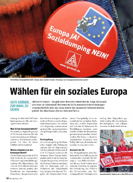 metallzeitung - Regionalseiten Bayern April 2014