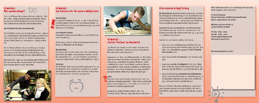 Flyer Wir machen Dampf - Jugend im Handwerk, Infos zur Ausbildung im Handwerk
