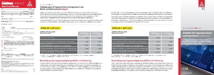 Entgelt-Flyer für Metall- und Elektroindustrie Bayern