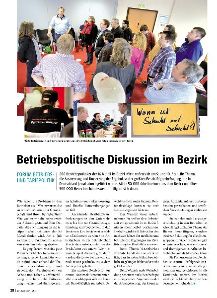 metallzeitung - Regionalseiten Mitte Mai 2014