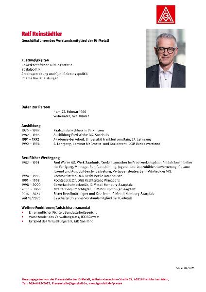 Lebenslauf Ralf Reinstädtler