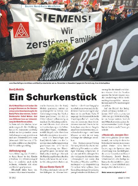 metall-Regionalseiten Nordrhein-Westfalen Dezember 2006