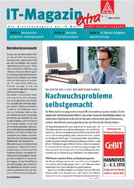 IT-Magazin Nr. 1/2010 extra - Nachwuchsprobleme selbstgemacht