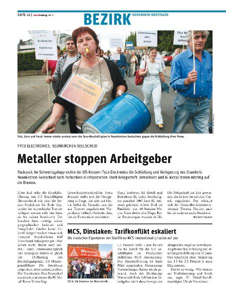 metallzeitung - Regionalseiten Nordrhein-Westfalen September 2007