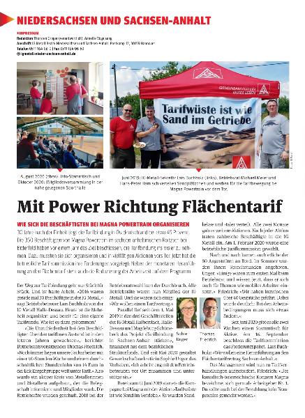 metallzeitung - Regionalseiten Niedersachsen und Sachsen-Anhalt Dezember 2020