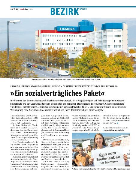 metallzeitung - Regionalseiten Bayern September 2008