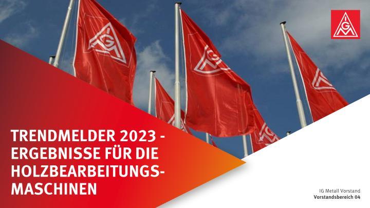 Trendmelder 2023 - Ergebnisse für die Holzbearbeitungsmaschinen
