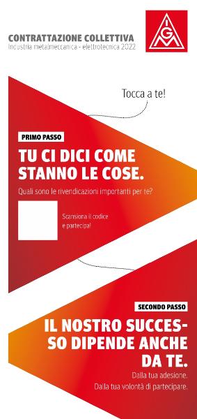Flyer zur Befragung und Tarifbewegung ME 2022 - in italienischer Sprache