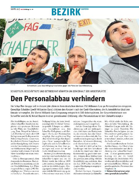 metallzeitung - Regionalseiten Bayern Juni 2009
