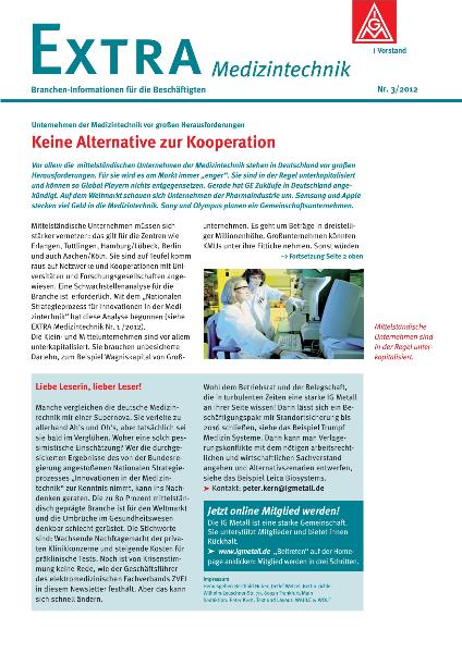 Keine Alternative zur Kooperation, Extra Medizintechnik Nr.3/2012