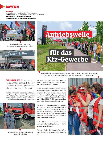 metallzeitung - Regionalseiten Bayern Juli/August 2021
