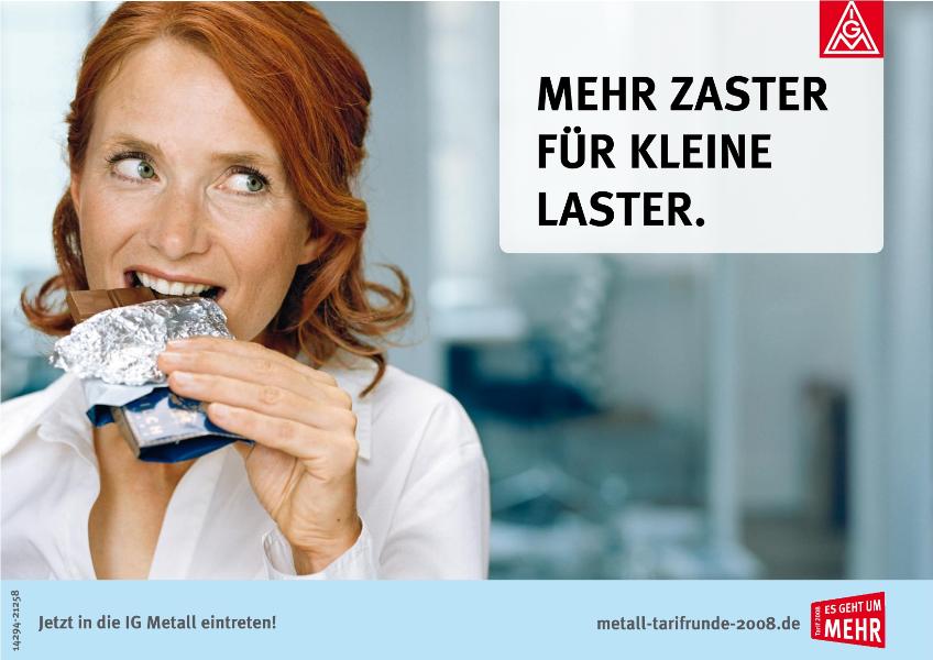 Plakatmotiv 'Mehr Zaster für kleine Laster'
