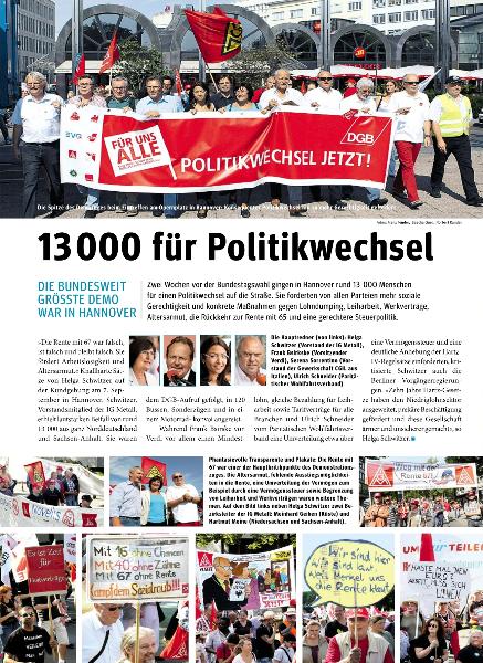 metallzeitung - Regionalseiten Niedersachsen und Sachsen-Anhalt