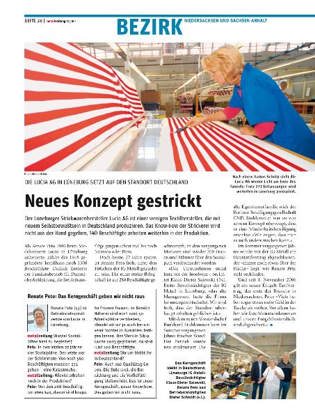 metallzeitung - Regionalseiten Niedersachsen und Sachsen-Anhalt Dezember 2007