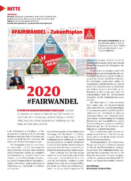 metallzeitung - Regionalseiten Mitte Januar/ Februar 2020
