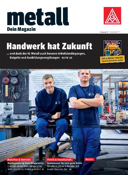 metall. Dein Magazin, Juli/August 2026