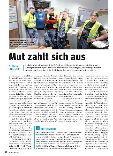 metallzeitung - Regionalseiten Nordrhein-Westfalen April 2014