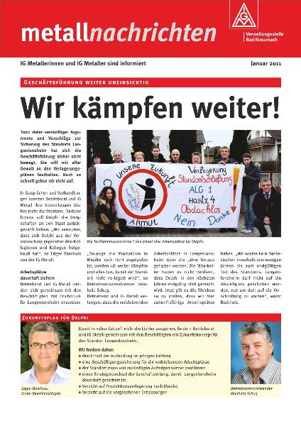 Delphi: Geschäftsführung weiter uneinsichtig. Wir kämpfen weiter! (VS Bad Kreuznach)