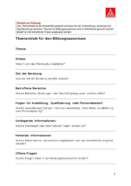 Themen strukturieren