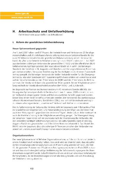 Sozialpolitische Informationen Nr. 2 / 2007: Arbeitsschutz und Unfallverhütung