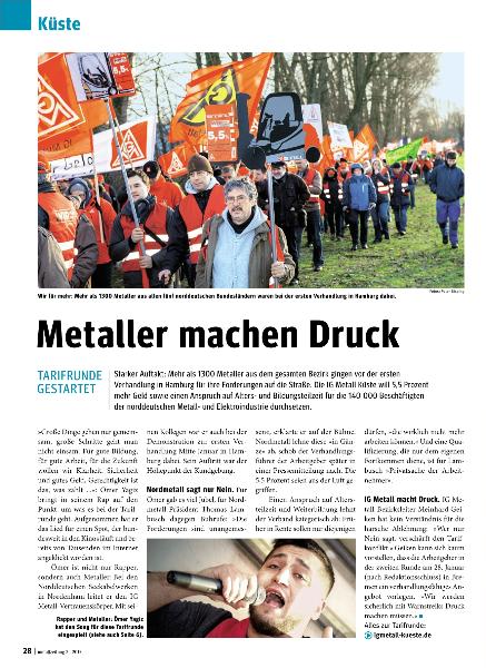 metallzeitung - Regionalseiten Küste Februar 2015