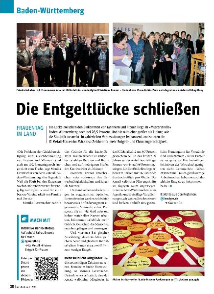metallzeitung - Regionalseiten Baden-Württemberg April 2013