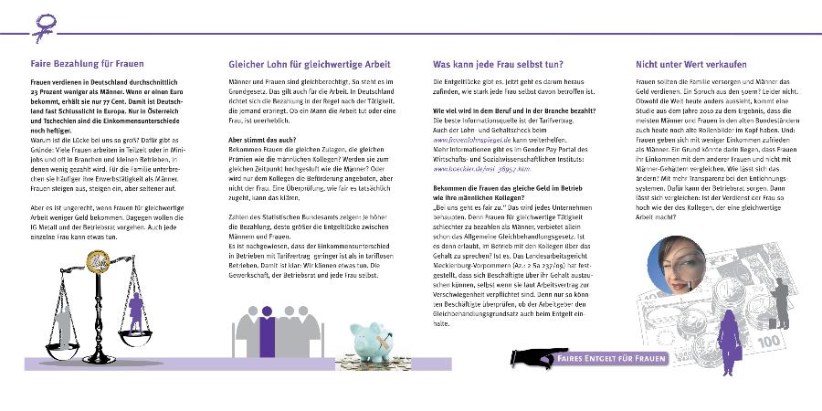Auf geht's - faires Entgelt für Frauen (Flyer)