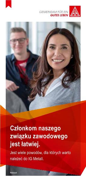 Faltblatt: Als Mitglied hat man's besser in polnischer Sprache