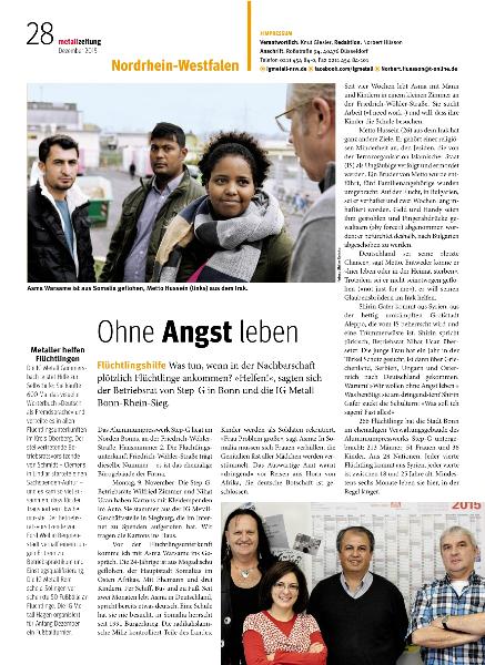 metallzeitung - Regionalseiten Nordrhein-Westfalen Dezember 2015