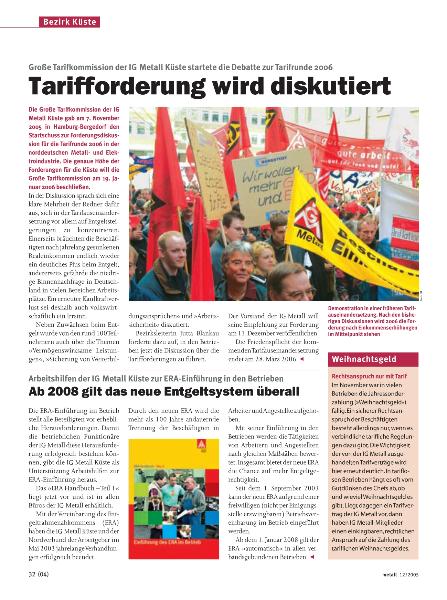 metall-Regionalseiten Küste Dezember 2005