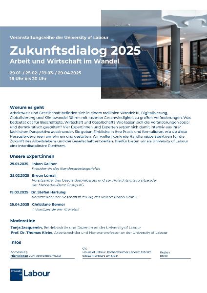 Zukunftsdialog 2025 - Arbeit und Wirtschaft im Wandel (Anmeldung)