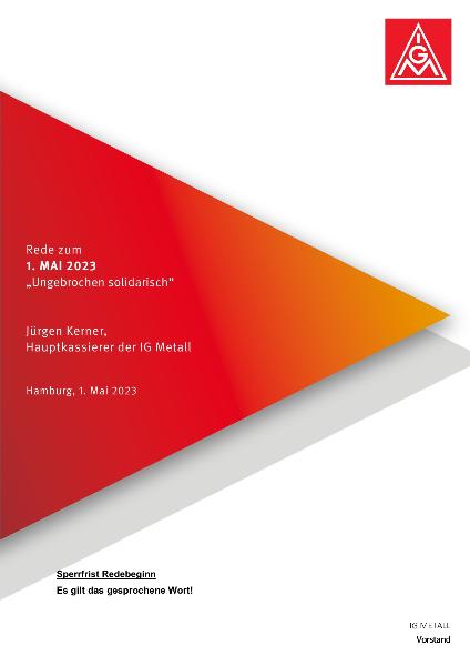 Rede 1. Mai - Jürgen Kerner, Hauptkassierer der IG Metall