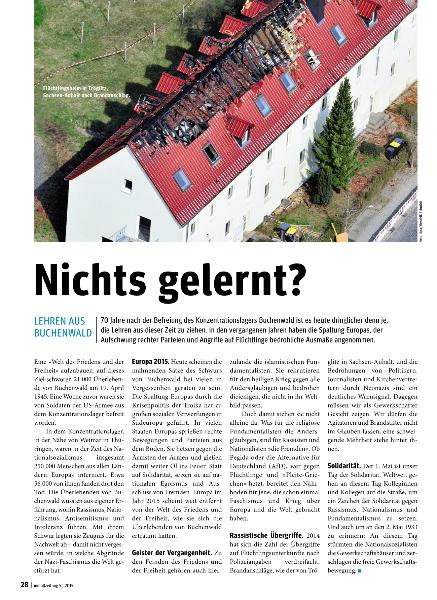 metallzeitung - Regionalseiten Mitte, Mai 2015