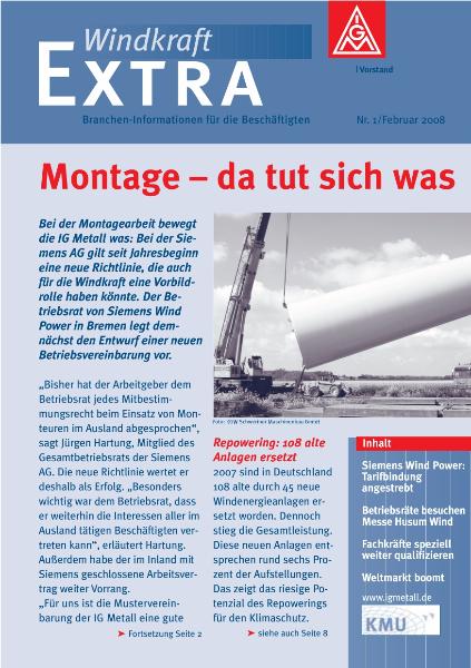 Windkraft Extra Nr. 1: Montage - da tut sich was, Februar 2008
