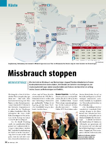 metallzeitung - Regionalseiten Küste, Mai 2015