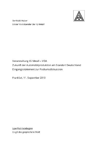 13_9_11 Statement Berthold Huber VDA IAA Symposium