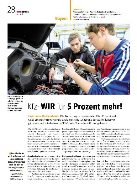 metallzeitung - Regionalseiten Bayern Mai 2017