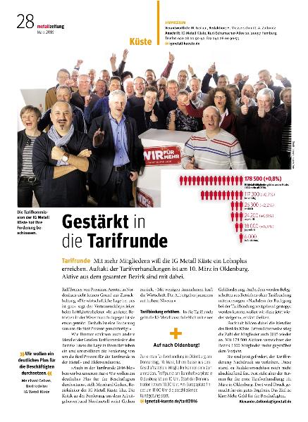 metallzeitung - Regionalseiten Küste März 2016