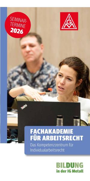 Seminartermine 2026: Fachakademie für Arbeitsrecht - Das Kompetenzzentrum für Individualarbeitsrecht