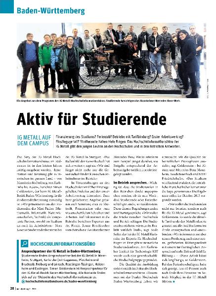 metallzeitung - Regionalseiten Baden-Württemberg Februar 2015