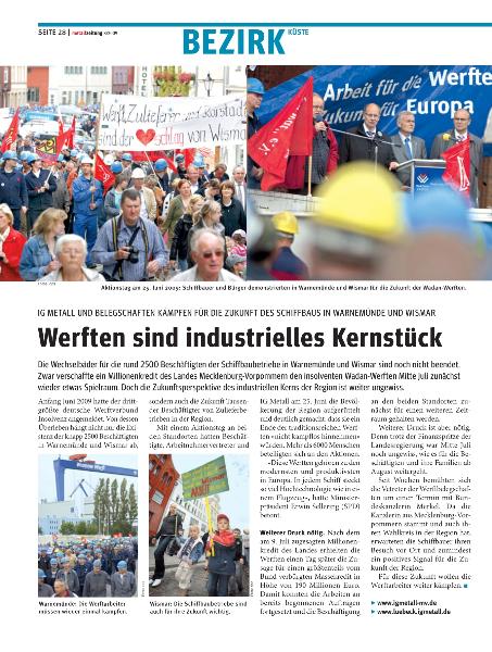 metallzeitung - Regionalseiten Küste August 2009