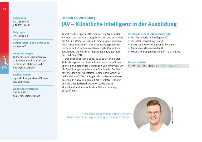 JAV - Künstliche Intelligenz in der Ausbildung