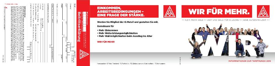 Wir für mehr. Informationen zur Tarifrunde 2015