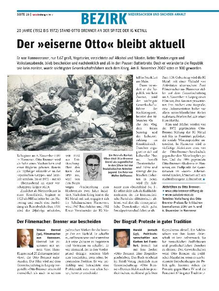 metallzeitung - Regionalseiten Niedersachsen und Sachsen-Anhalt Oktober 2007